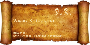 Vadas Krisztina névjegykártya