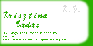 krisztina vadas business card